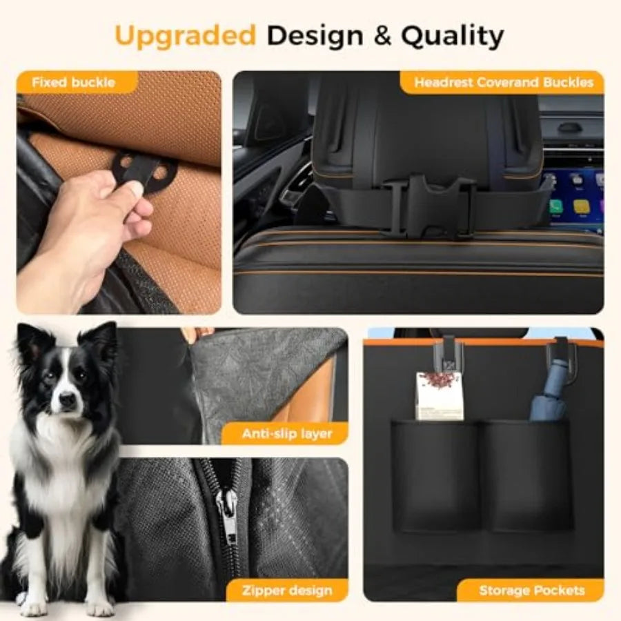 Dog Car Seat Cover for Back Seat00% Waterproof Scratch Proof Nonslip Seat Cover 600D Heavy Duty Scratch Proof Nonslip Durable S