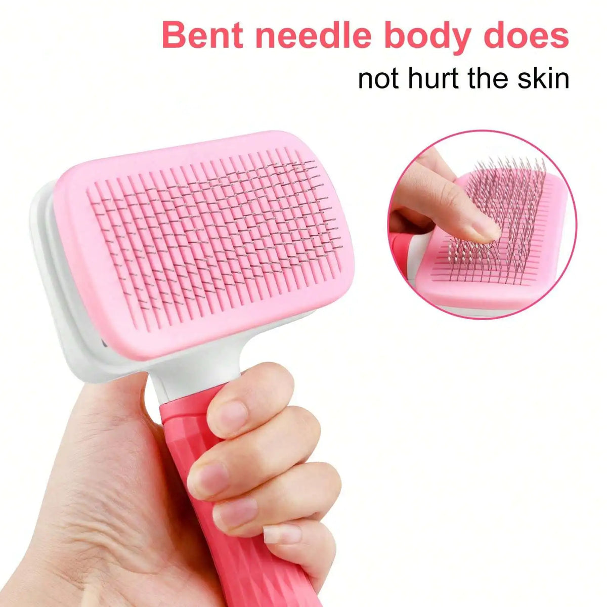 1pc Pet Grooming Brush, Deshedding Tool For Dogs And Cats, One-Click Loose Undercoat Removal, Pet Grooming Tool