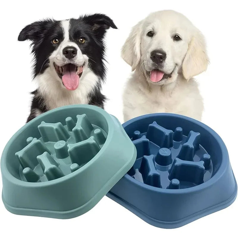 Slow Feeder Dog Bowl Anti-choking Puppy Food Bowl Anti-slip Pet Slow Eating Dog Dishes Puzzle Feeders for Dogs Small Medium