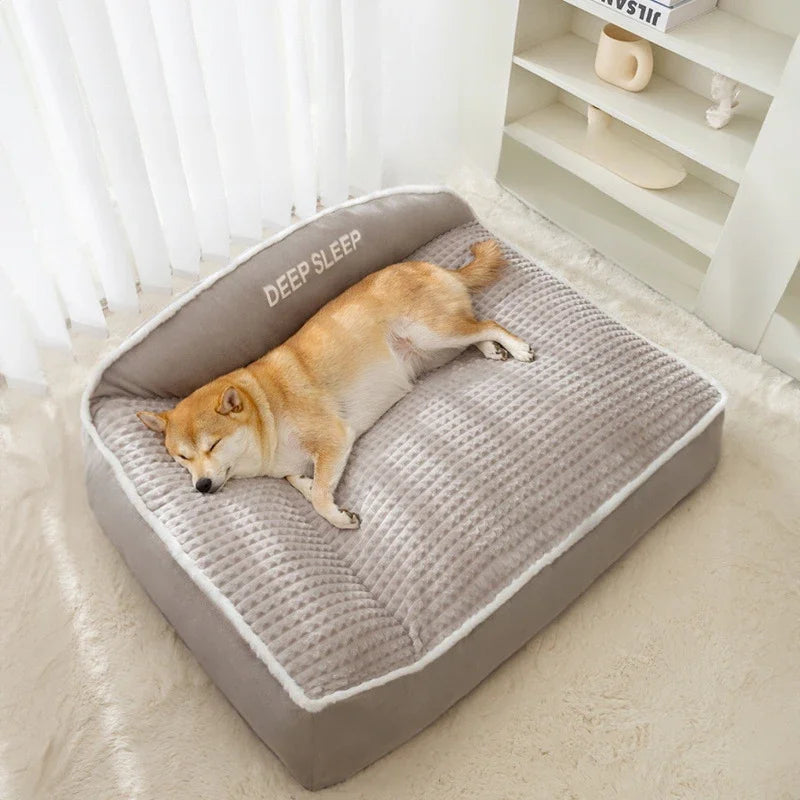 Autumn Winter Dog Cat House Warm Thick Shape Plush Cushion Pet Products Supplies House Accessories Washable Soft Dog Beds Mats