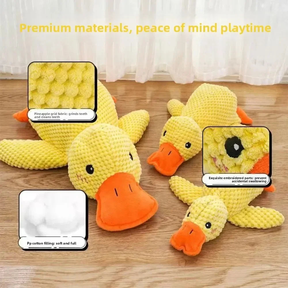 1/3PCS Things For Dogs Accessories Dog Supplies Calming Duck Squeaky Plush Toy Luxury Sleep Aid Durable Puppy Companion Pet