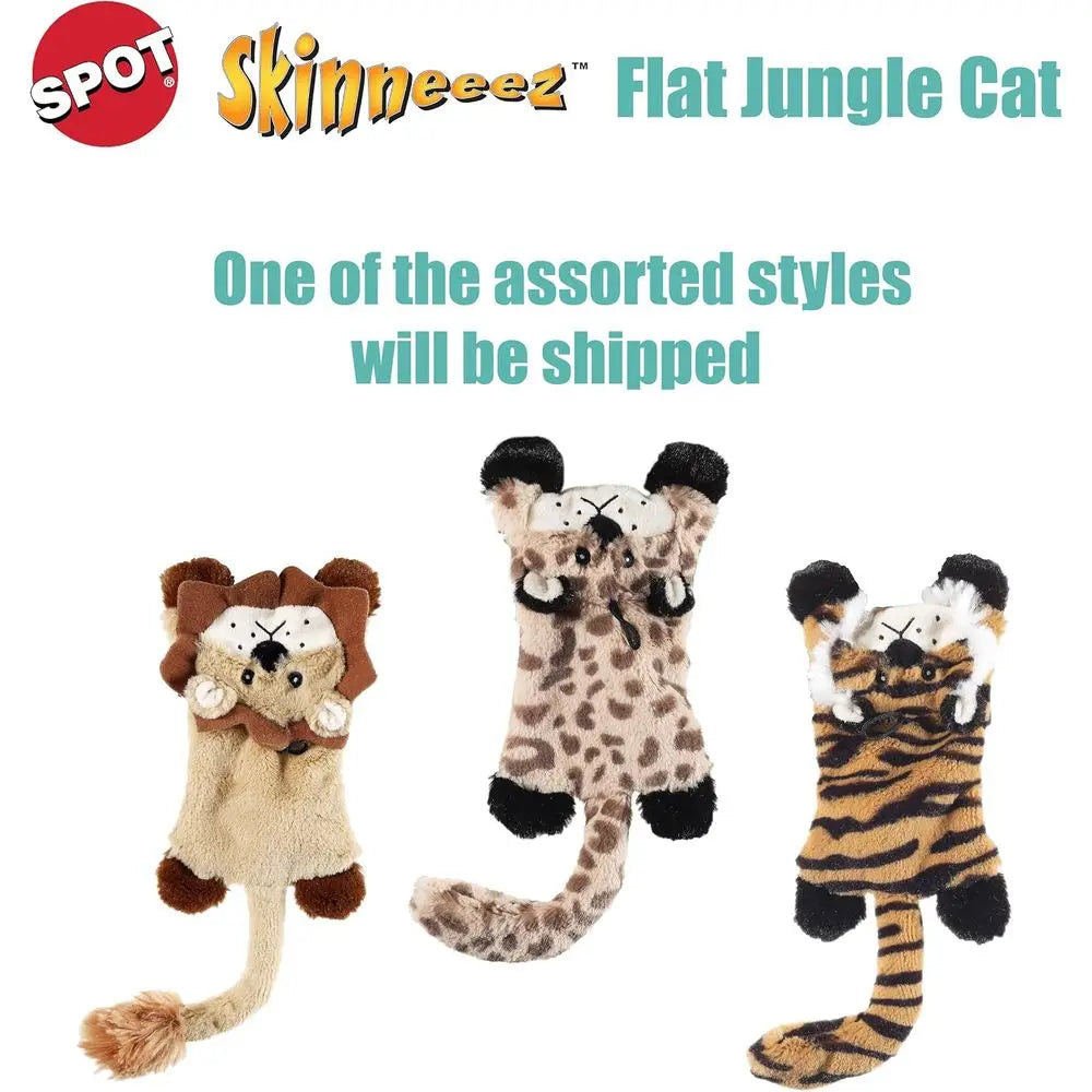 Skinneez Lat Cat 11.5 Inch Interactive Plush Squeaky Dog Toy – Suitable for Mini and Small Dogs – Ideal for Play or Light Chewer