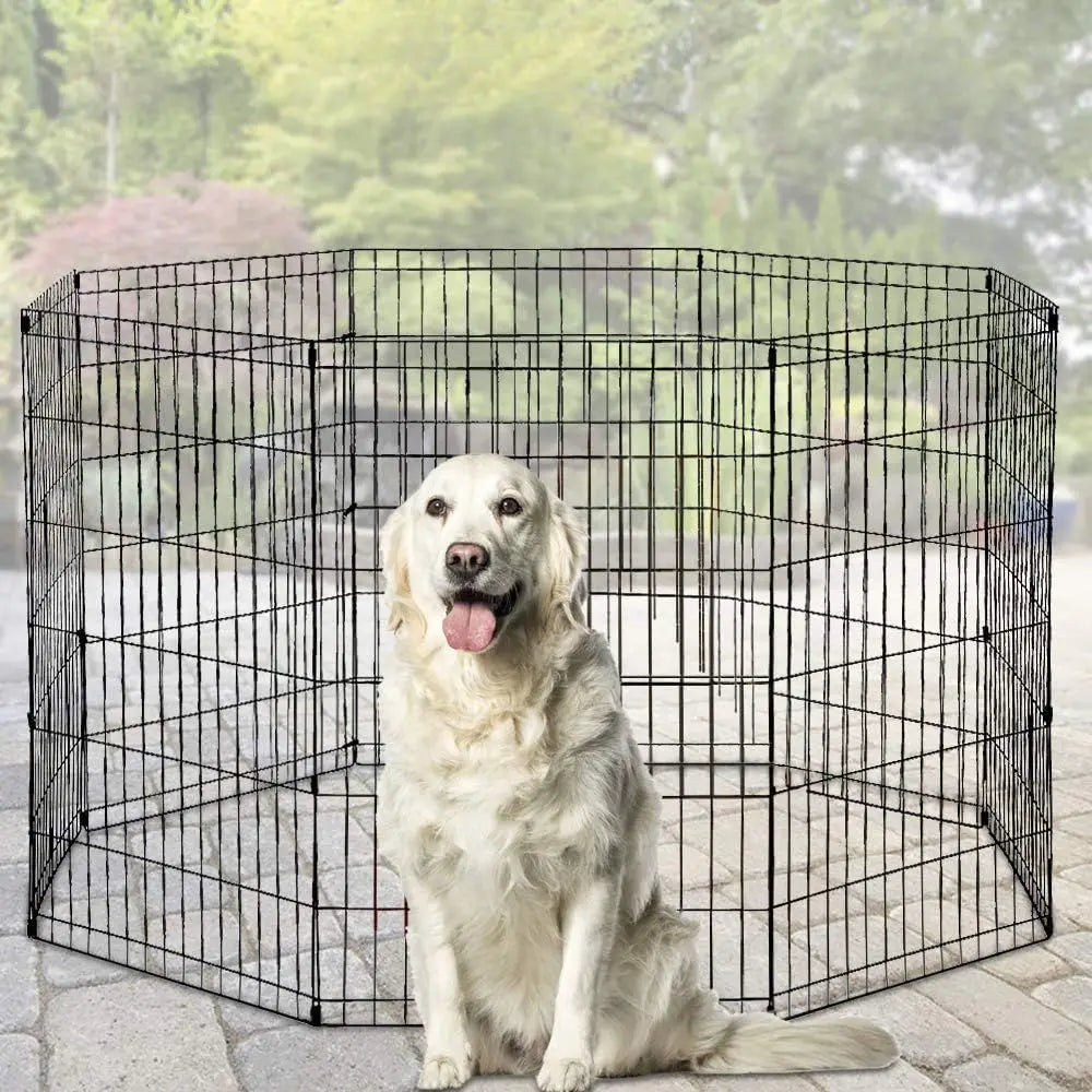 Pet Playpen, 8 Panel Metal Portable oldable Indoor Outdoor Cat Puppy Exercise Pen olding Animal Wire Yard Dog ence Crate Kennel