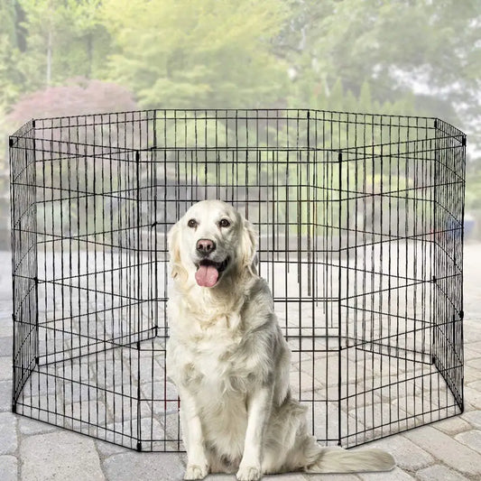 Pet Playpen, 8 Panel Metal Portable oldable Indoor Outdoor Cat Puppy Exercise Pen olding Animal Wire Yard Dog ence Crate Kennel