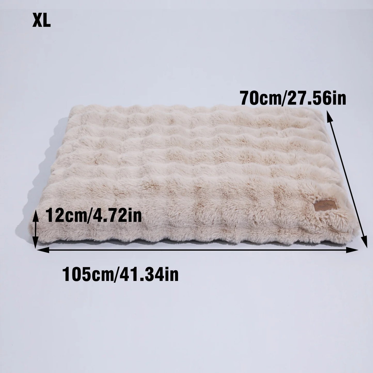 M-4XL Ultra-soft Plush Dog Bed Pet Cat Calming Sleeping Bed Thicker Foam Base Crate Bed Multiple Sizes Option for Dogs